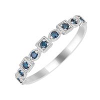 Zlatý eternity prsten s modrými diamanty Kaboly