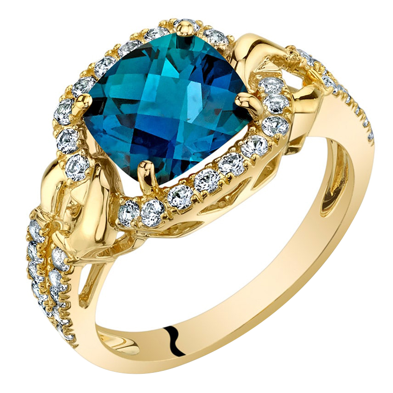 Zlatý prsten s tajemným alexandritem a topazy Odran