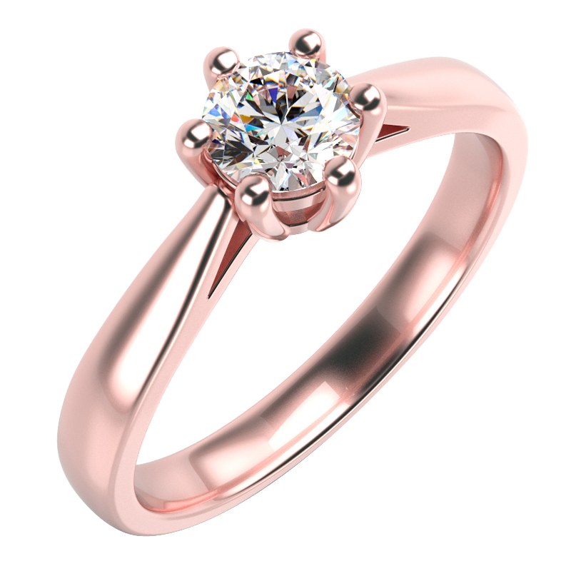 Prsten z růžového zlata 59475