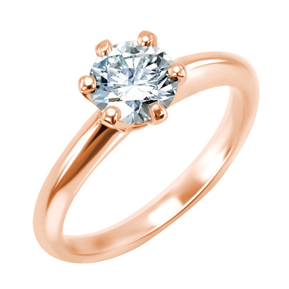 Zlatý zásnubní prsten s diamantem 59565