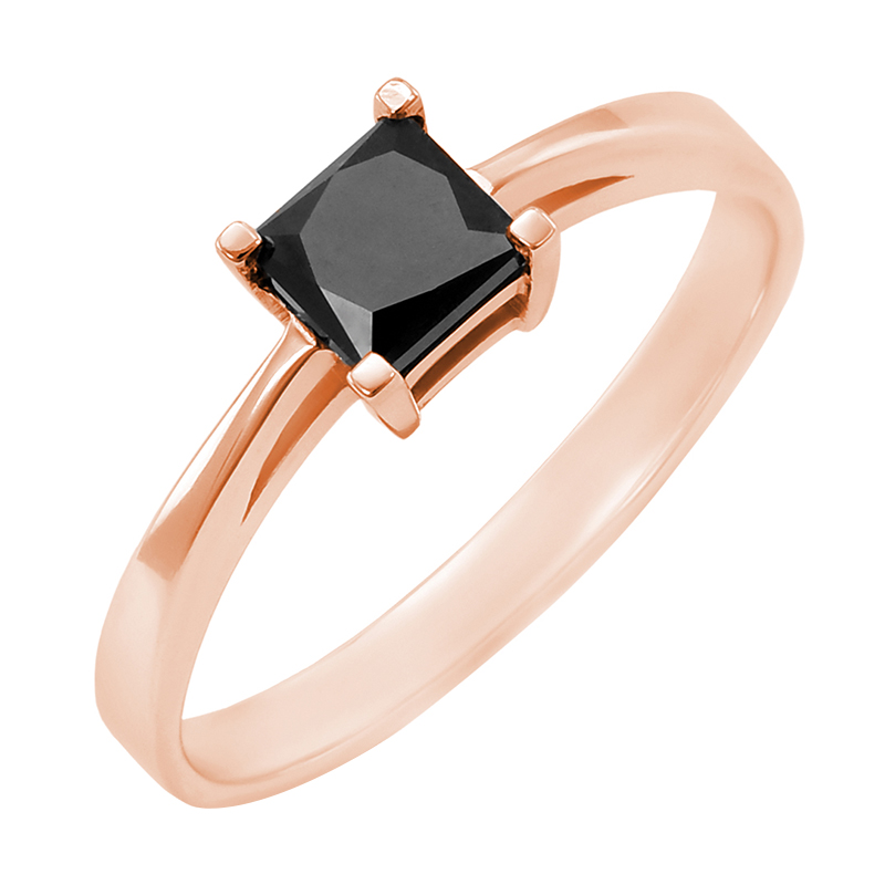 Prsten s černým diamantem Kalia