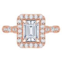 Zlatý zásnubní prsten s emerald diamantem Bina