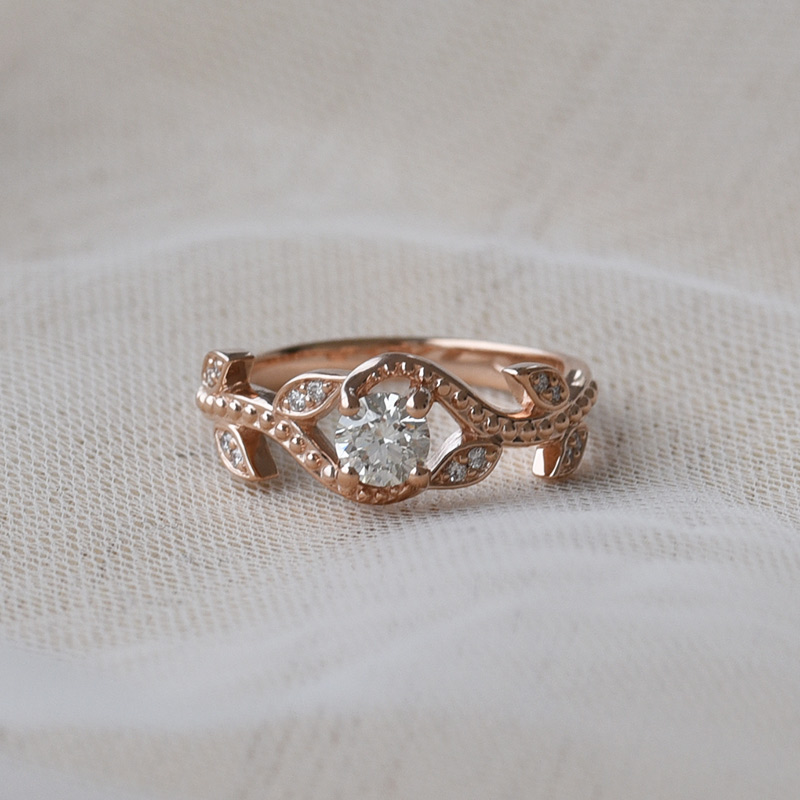Vintage prsten s diamanty 66305