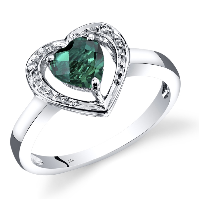 Zlatý prsten se smaragdovým srdcem a diamanty Liola