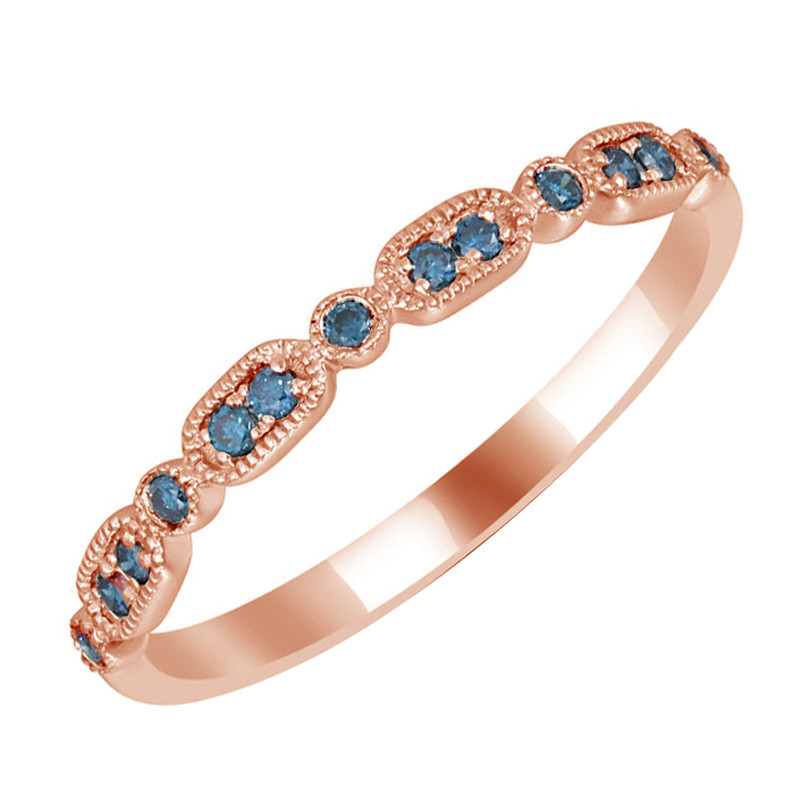 Prsten z růžového zlata s diamanty 69705