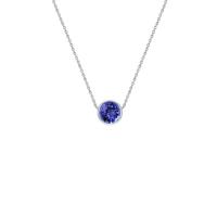 Platinový náhrdelník s modrým tanzanitem Aviiv