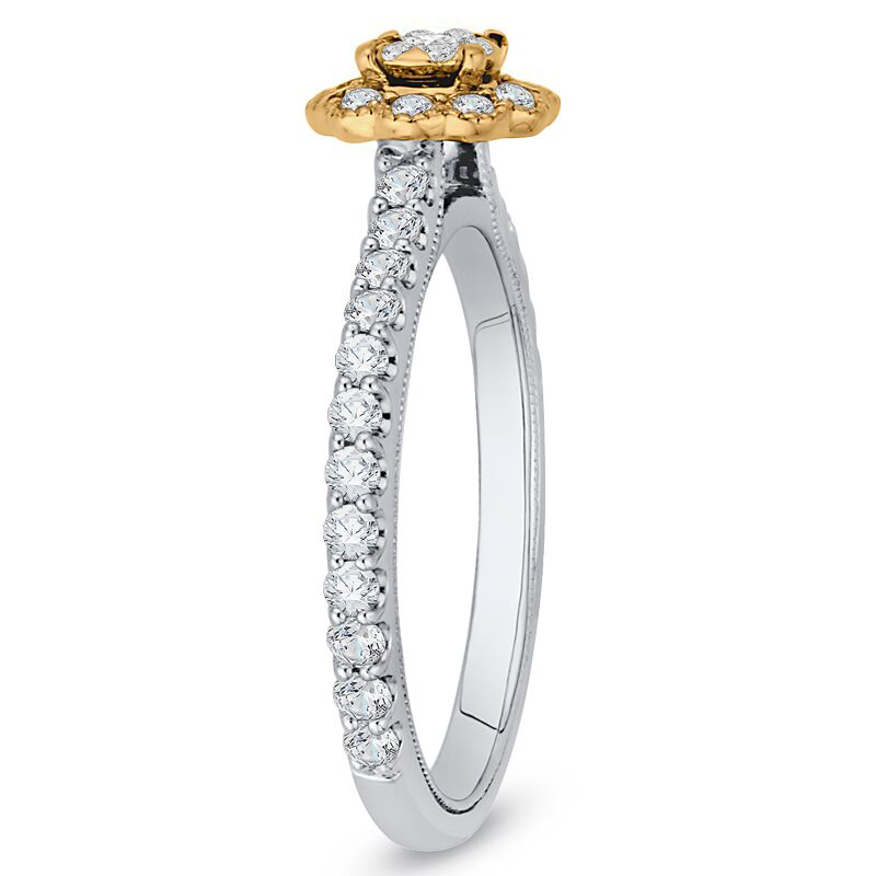 Diamantový zásnubní prsten ze zlata 74265
