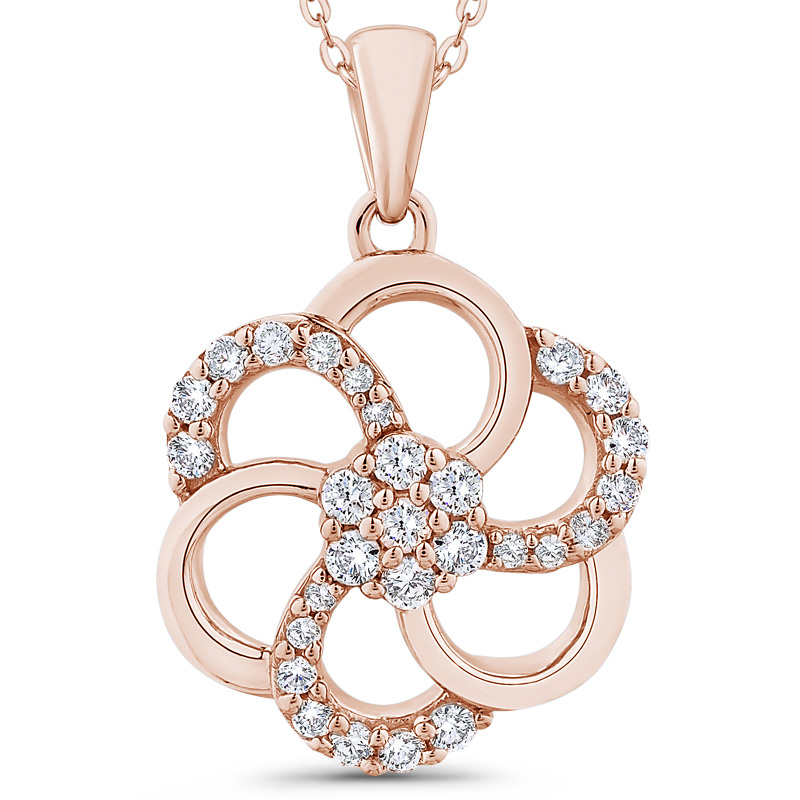 Květinový náhrdelník s diamanty 76235