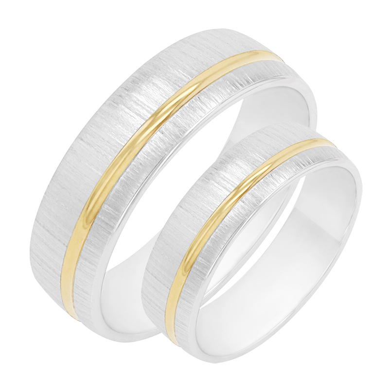Zlaté snubní prsteny z kombinovaného zlata