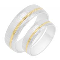Zlaté snubní prsteny z kombinovaného zlata Miro