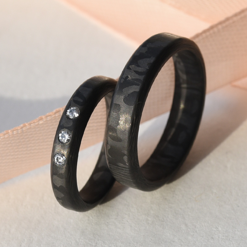 Snubní karbonové prsteny 77515