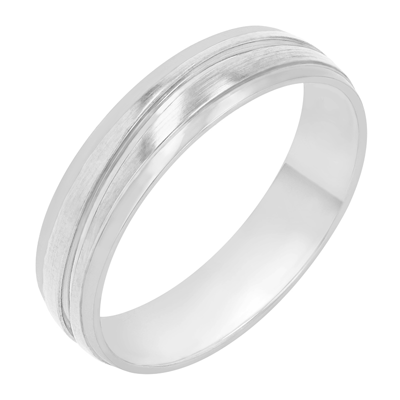Pánský snubní prsten z bílého zlata 78795