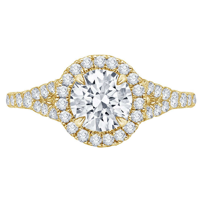 Zlatý diamantový prsten pro zásnuby 79415