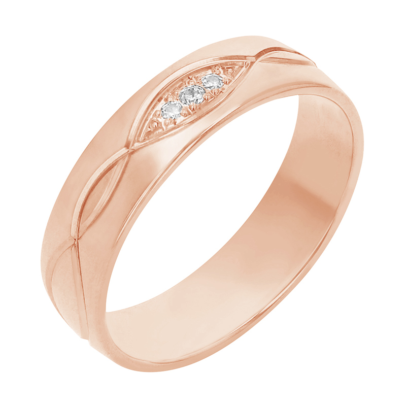 Dámský snubní prsten z růžového zlata