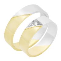 Trendy snubní prsteny ze zlata s diamanty Mert