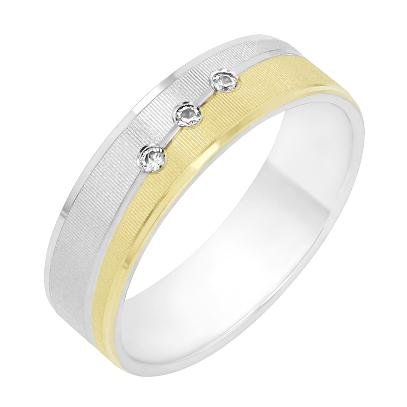 Dámský snubní prsten s diamanty 80395