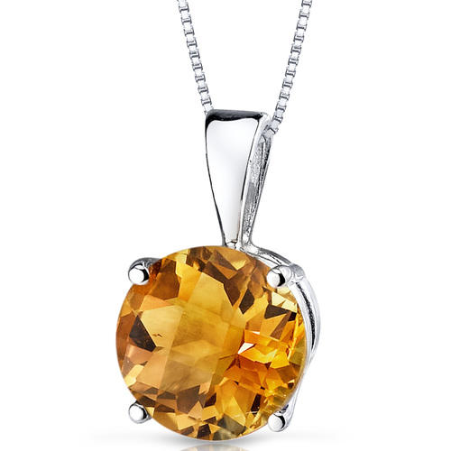 Zlatý náhrdelník s citrínom Raine