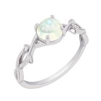 Romantický prsten s měsíčním kamenem a diamanty Makena