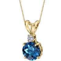Topazový zlatý náhrdelník s diamantem Zuzini