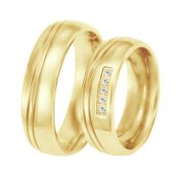 Snubní prsteny ze zlata s diamanty Aleck