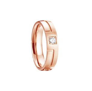 Zlaté snubní prsteny s diamantem Koby 96365