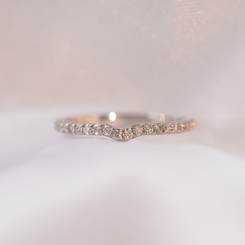 Eternity prsten s diamanty a pánský plochý prsten Regan 98765