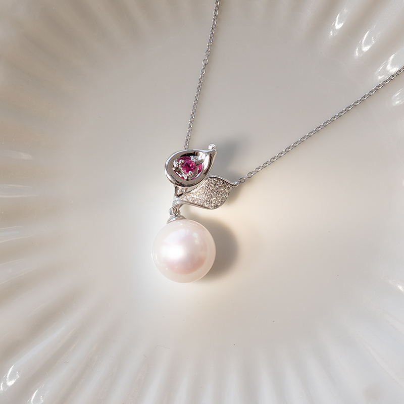 Perlový náhrdelník s turmalínem a diamanty Lalien 99255