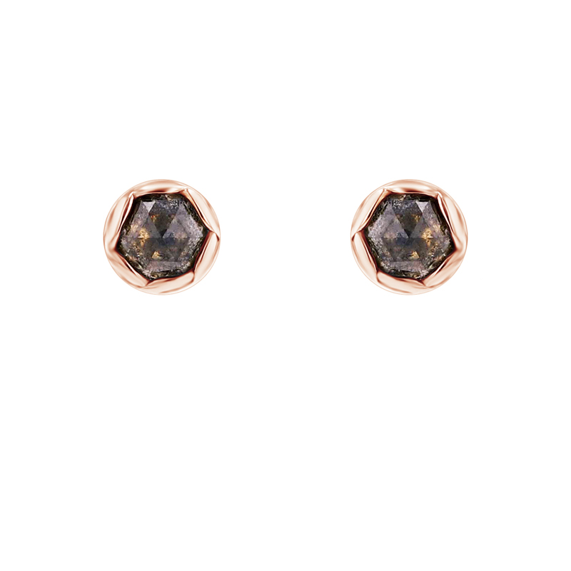 Minimalistické náušnice se salt and pepper diamanty Shyla 99865