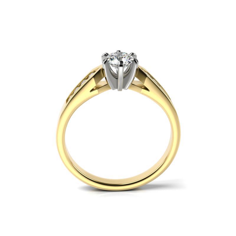 Zásnubní prsten s moissanitem a diamanty Mita 100236