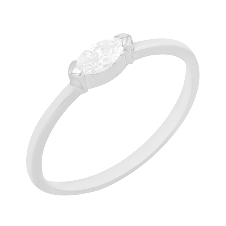 Elegantní prsten s marquise diamantem Catrin 100296