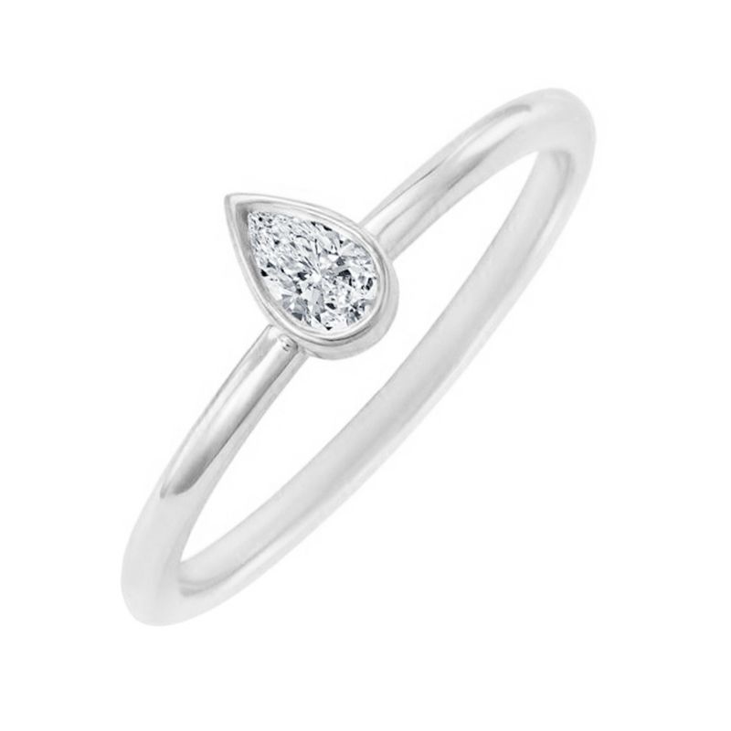 Minimalistický prsten s pear diamantem Nunez 100376
