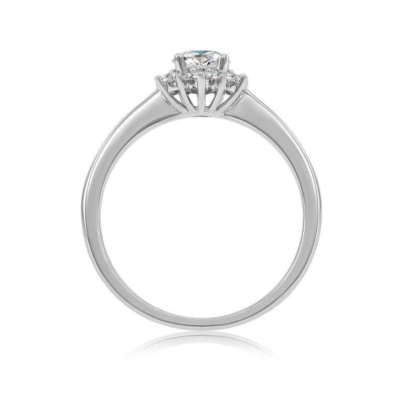 Zásnubní prsten s moissanitem a diamanty Condeh 100596
