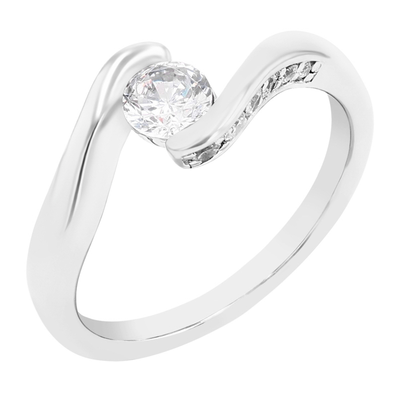 Elegantní zásnubní prsten s diamanty Ratie 101086