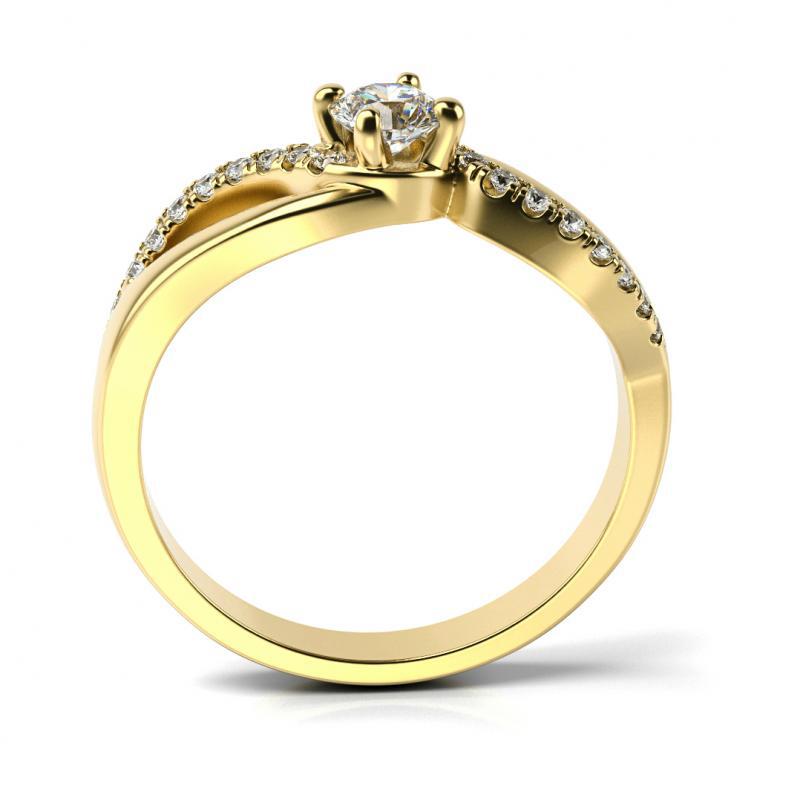 Zlatý prsten s diamanty Wemy