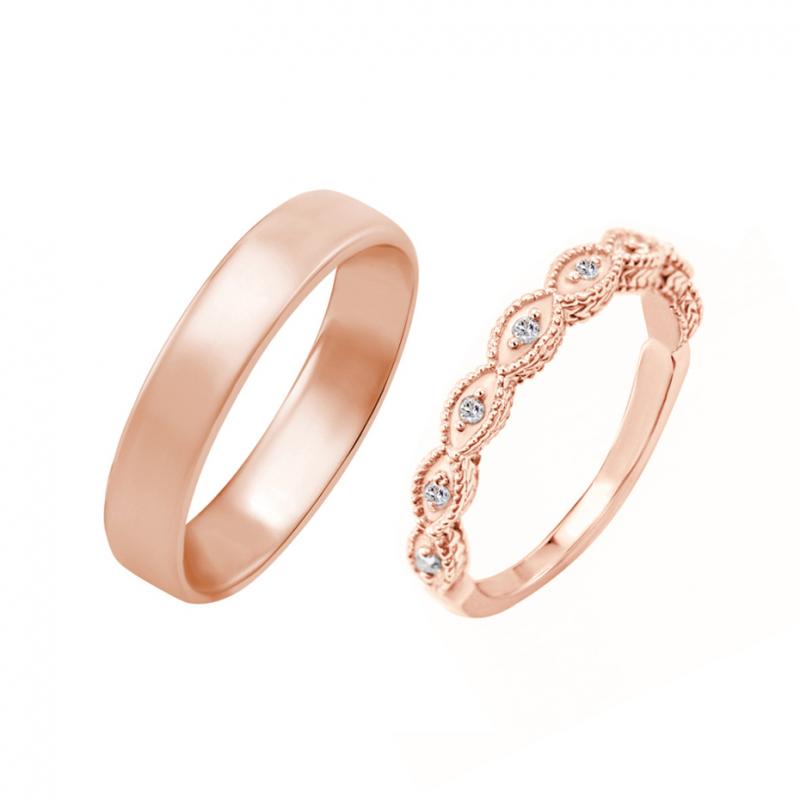 Eternity prsten s lab-grown diamanty a pánský komfortní prsten Payne 102326