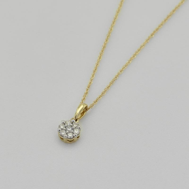 Stříbrný náhrdelník s lab-grown diamanty Garin 104216