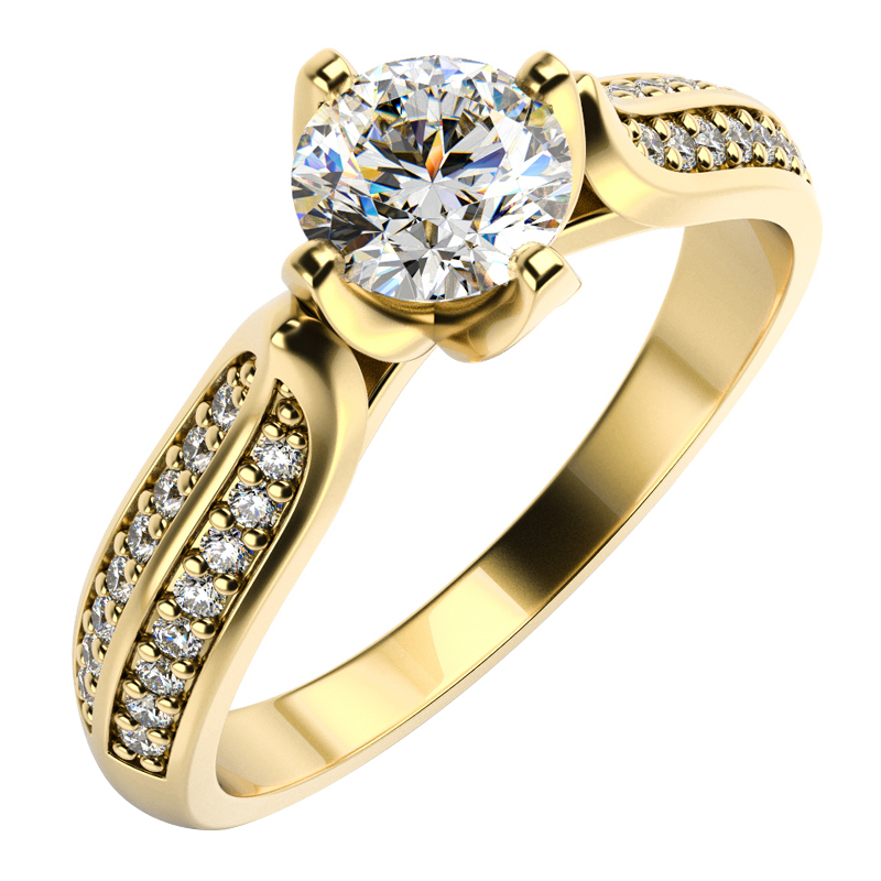 Prsten ze žlutého zlata Katynie 10456