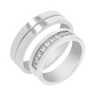 Zlaté svatební prsteny s diamanty Luky
