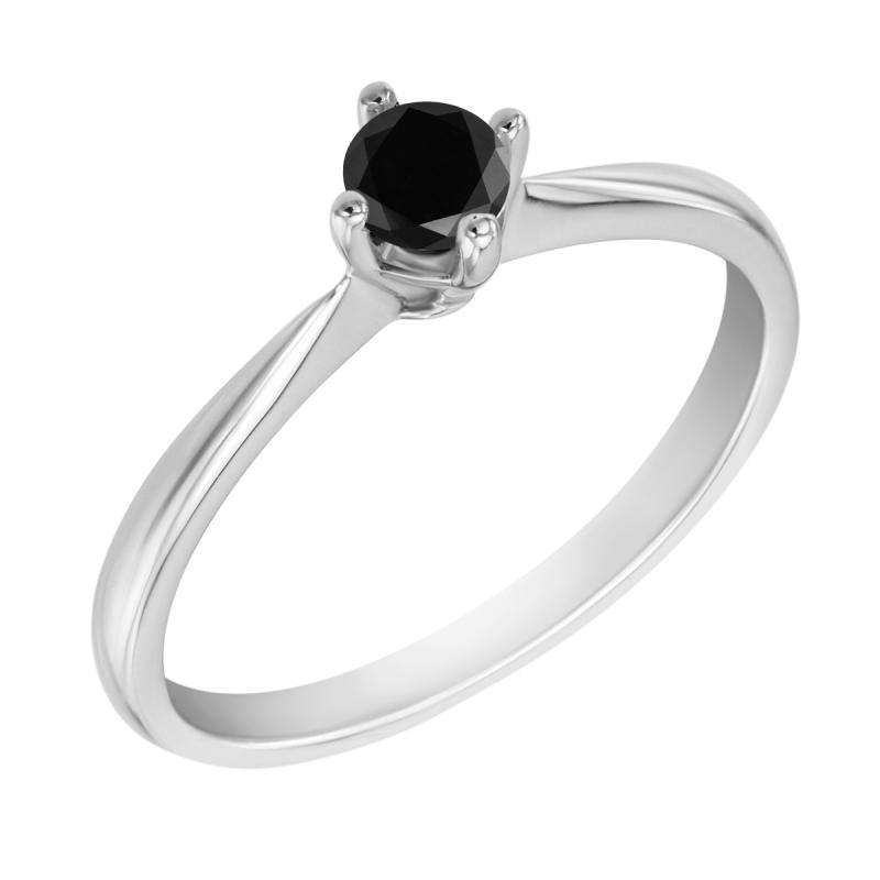 Prsten s černým diamantem Fazew 10636