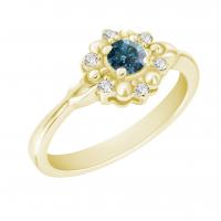 Zásnubní prsten s modrým diamantem Maretie