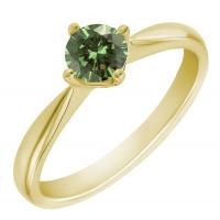Zásnubní prsten se zeleným diamantem Damny