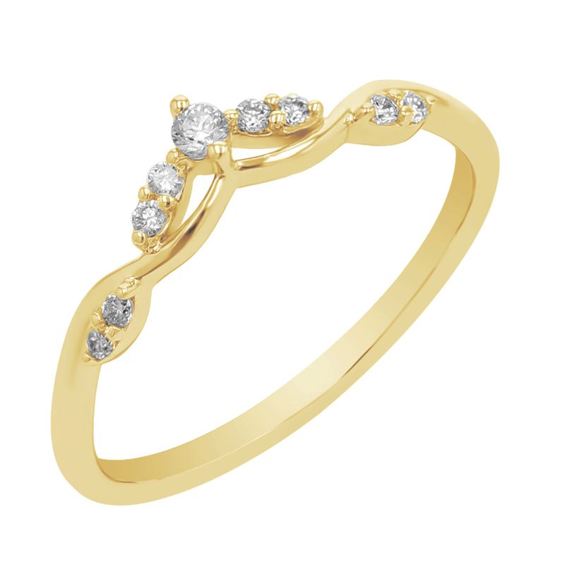 Romantický prsten s diamanty Shyam
