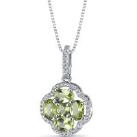 Stříbrný náhrdelník plný olivínů Lexie