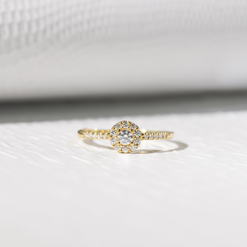 Halo prsten s diamanty Franky 113046