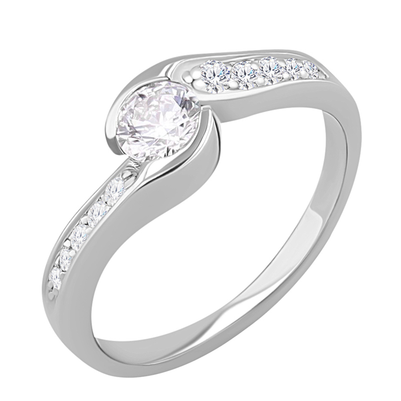 Elegantní zásnubní prsten s lab-grown diamanty Lytarie
