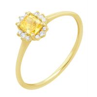 Halo prsten s 0.32ct IGI certifikovaným žlutým lab-grown diamantem Jolyon