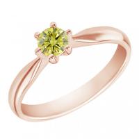 Zásnubní prsten s certifikovaným fancy yellow lab-grown diamantem Iravan