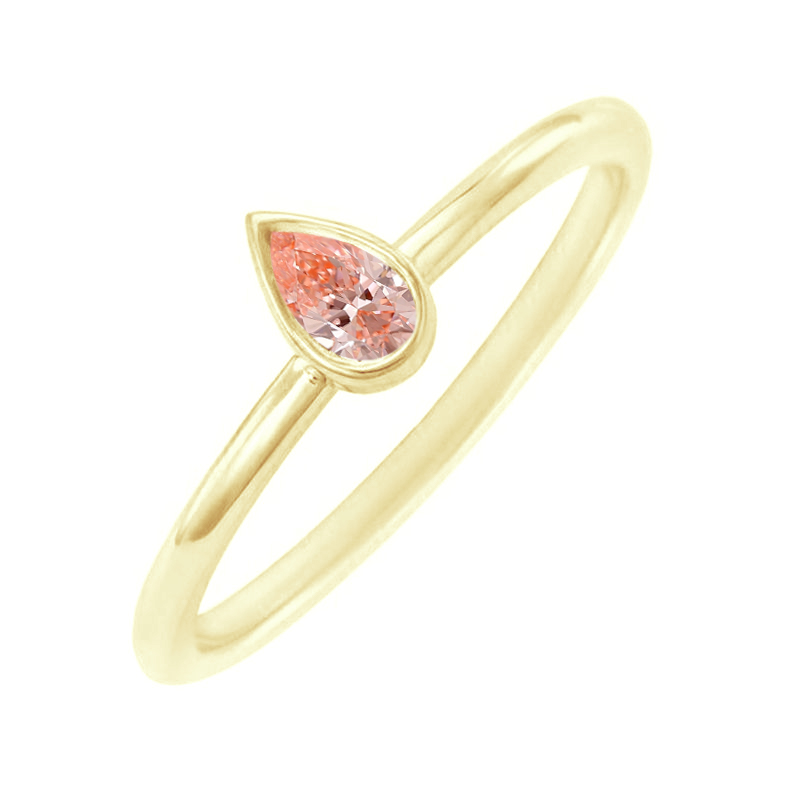 Minimalistický prsten s certifikovaným fancy pink lab-grown diamantem Nunez