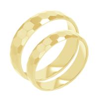 Zlaté tepané snubní prsteny Laurita