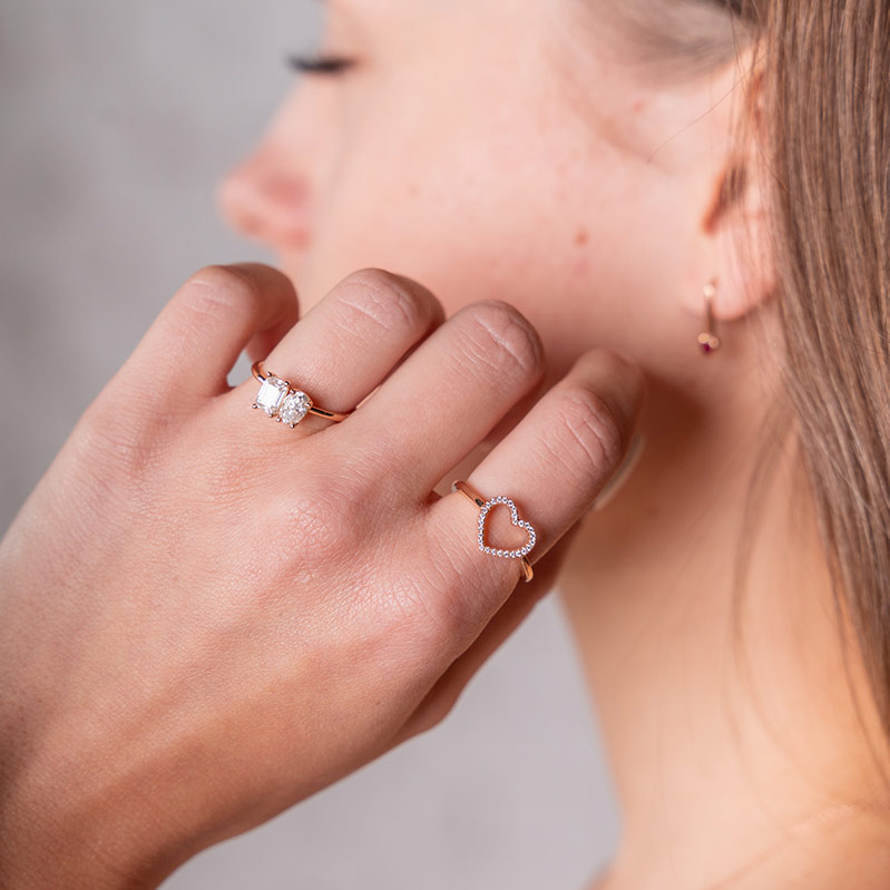Romantický prsten s diamanty Luice 115926